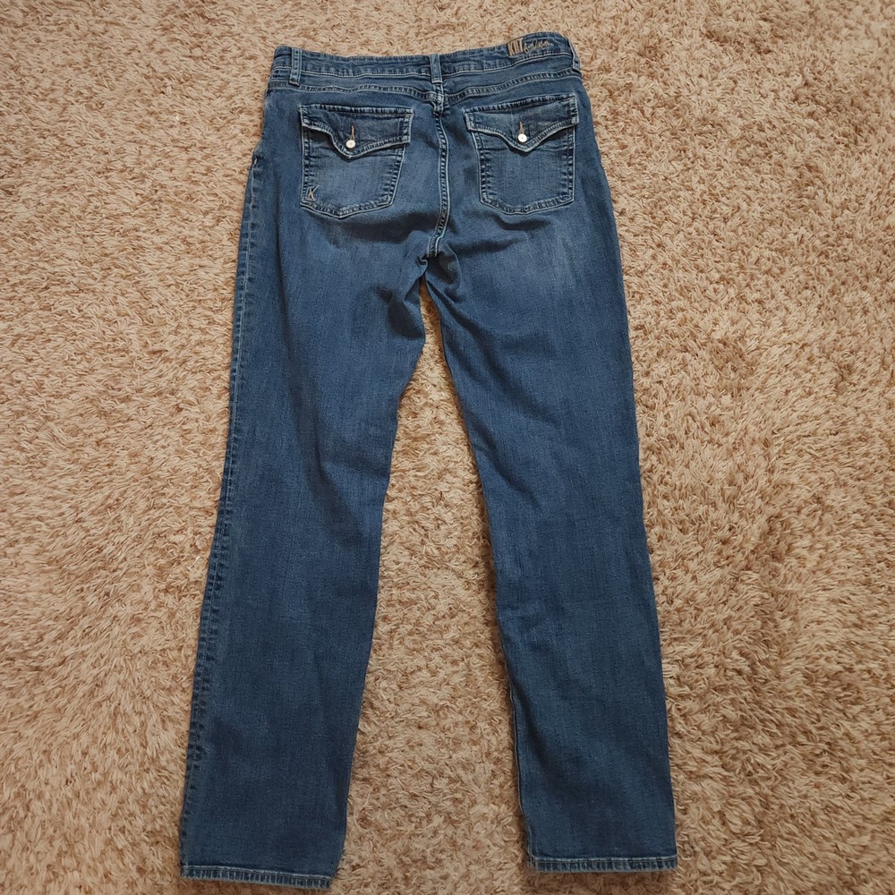 Kut from the Kloth Katy Boyfriend Jeans Womens 10 Blue Medium Wash Straight Leg - Picture 9 of 10